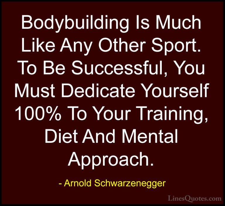 Arnold Schwarzenegger Quotes (3) - Bodybuilding Is Much Like Any ... - QuotesBodybuilding Is Much Like Any Other Sport. To Be Successful, You Must Dedicate Yourself 100% To Your Training, Diet And Mental Approach.
