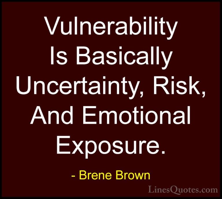Brene Brown Quotes (39) - Vulnerability Is Basically Uncertainty,... - QuotesVulnerability Is Basically Uncertainty, Risk, And Emotional Exposure.