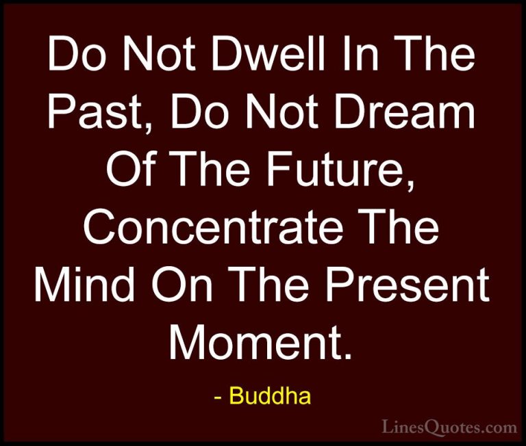 Buddha Quotes (2) - Do Not Dwell In The Past, Do Not Dream Of The... - QuotesDo Not Dwell In The Past, Do Not Dream Of The Future, Concentrate The Mind On The Present Moment.