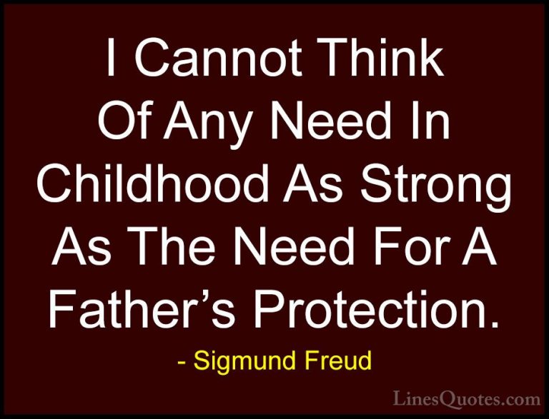 Sigmund Freud Quotes (20) - I Cannot Think Of Any Need In Childho... - QuotesI Cannot Think Of Any Need In Childhood As Strong As The Need For A Father's Protection.