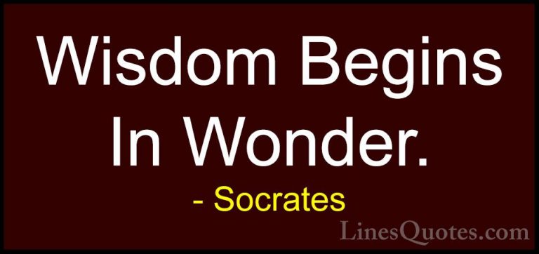 Socrates Quotes (18) - Wisdom Begins In Wonder.... - QuotesWisdom Begins In Wonder.